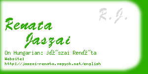 renata jaszai business card